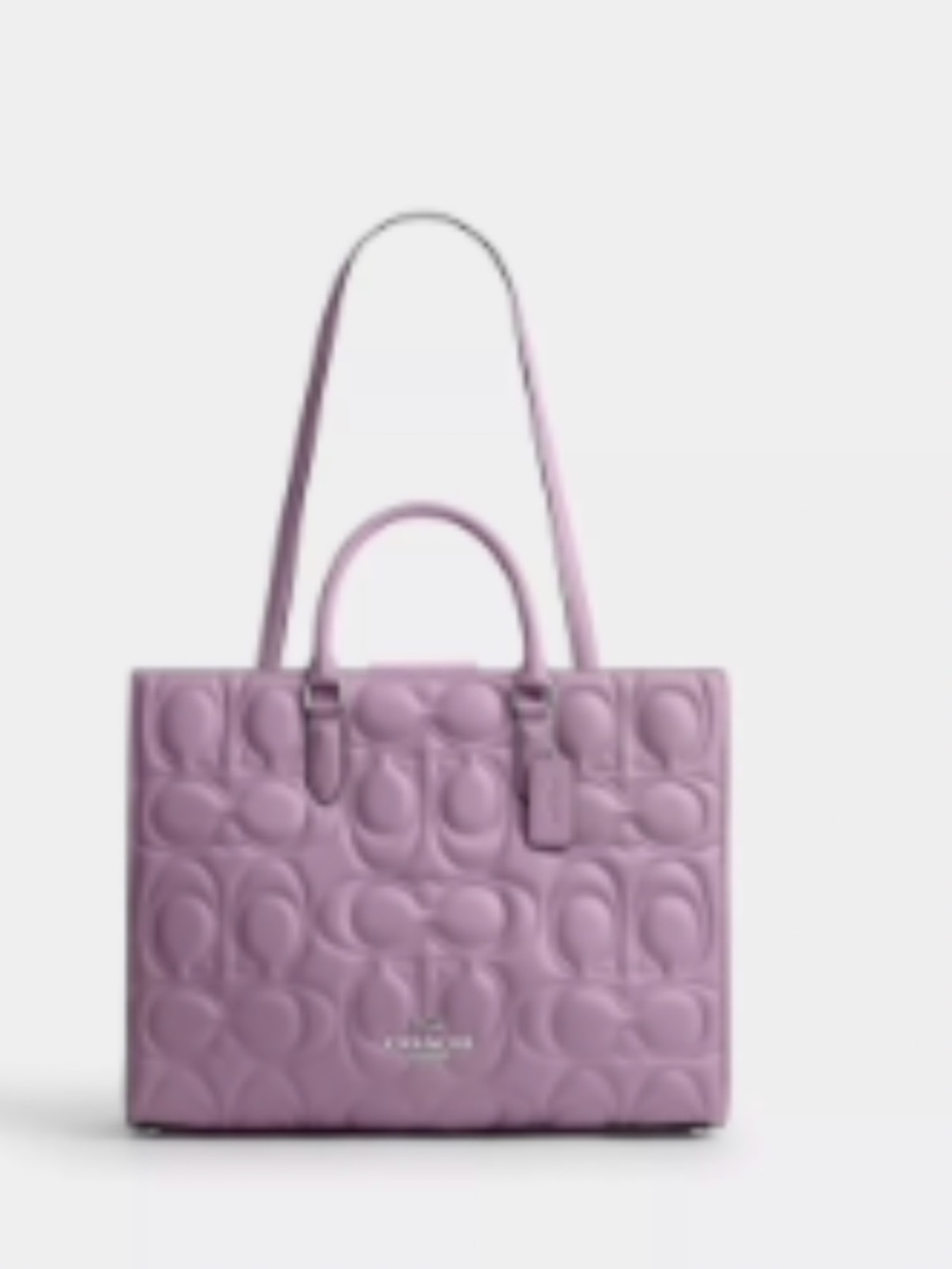 Coach Large Maggie Tote in Signature Leather in color Lavender - 2026 Release